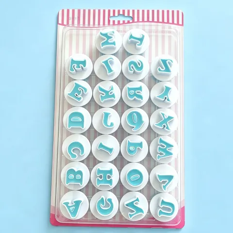 Alfabeto Numero Formina Per Biscotti Stantuffo Stampo Plastica Molla Timbro Biscotto Strumento Cottura Decorazione Torte