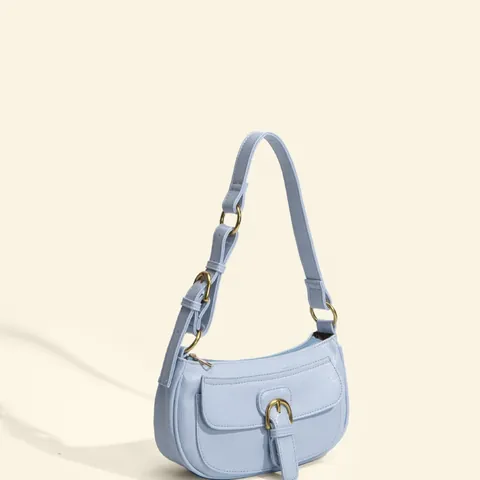 Women Retro PU Leather Underarm Bag Litchi Grain Solid Color Shoulder Bag Chic Vintage Handbag For Daily Dating Ladies
