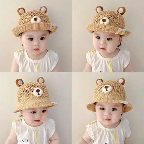 Simpatico Set Berretto a Maglia e Cardigan per Neonati Con Orecchie da Orso Morbido Cappello Caldo Accessori Quotidiani