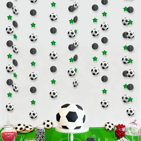 Decorazione Per Festa Di Calcio Ghirlanda Carta Stella Banner Compleanno Partita Sport Ornamenti Appesi