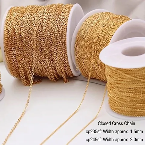 DIY Sieraden Maken Metalen Kettingen Bulk Voor Ketting Armband Crafting Multi Color Gegalvaniseerde Messing Schakelketting Accessoires