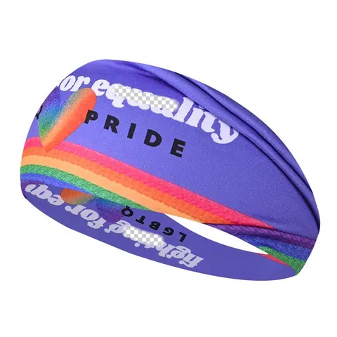 Rainbow Sports Headband High Elasticity Breathable Sweatband For Pride Month LGBTQ Carnival Hair Accessory Unisex Exercise Running Yoga Accessories