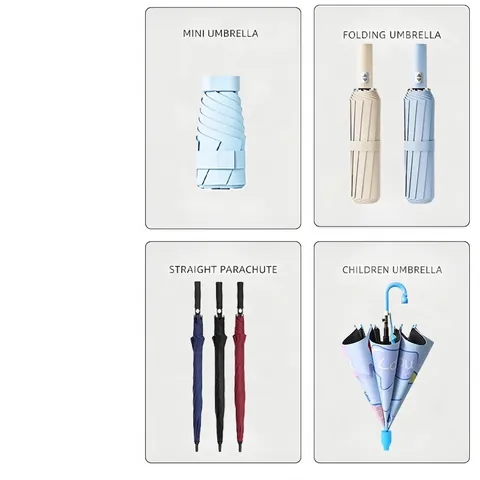 Mini Pocket Umbrella Folding Ultra Lightweight Sun Rain Compact Portable Travel Parasol With UV Protection UPF 50 Plus