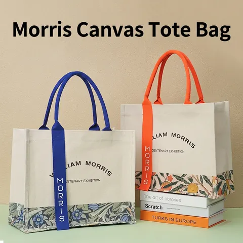 Summer Vibes Large Canvas Tote Bag Women Vintage Floral Printed Handbag For Beach Vacation Bohemian Shoulder Shopping Bag