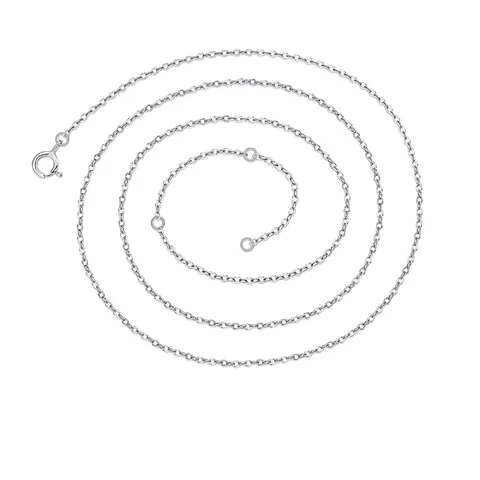 Collana in Argento Sterling S925 per Donna Catena a O Minimalista Accessorio per Collana DIY Chiusura Catena Gioielli