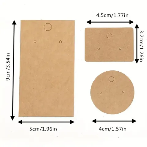 Paper Jewelry Display Cards For Earrings Necklaces Professional Stud Packaging Tags For 925 Sterling Silver Earring Post