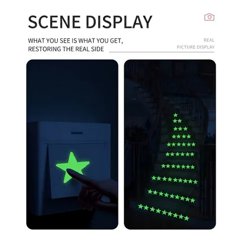Stelle Luminose Adesivi Murali PET Decalcomanie Fluorescenti Per Camera Dei Bambini Soffitto Decorazioni Casa