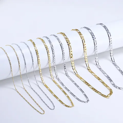 925 Sterling Silver Chain Necklace For Women Minimalist Box Figaro Curb Rope Snake Chain Italian Fashion Jewelry Gift