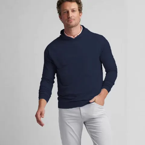Men's Casual Raglan Sleeve Hooded Sweatshirt Solid Color Cotton Blend Long Sleeve Pullover Hoodie Top