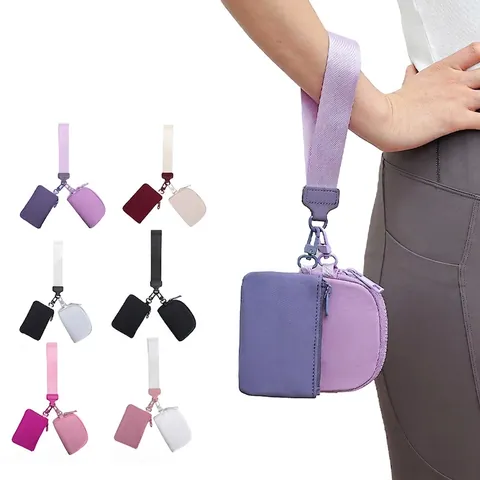 Wasserdichte Nylon Handgelenktasche Münzbörse Kartenhalter Abnehmbare Beutel Mini Reise Schlüssel Aufbewahrungstasche