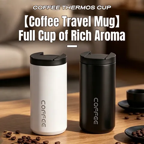 Modern Gradient Stainless Steel Coffee Travel Mug Vacuum Insulated Portable Leakproof Thermal Cup Lid For Hot Cold Drinks