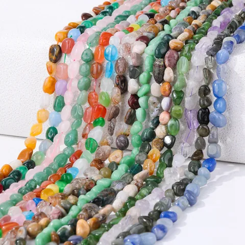 Naturstein Unregelmäßige Lose Perlen Für DIY Schmuckherstellung Amethyst Aquamarin Rosenquarz Achat Edelstein Armband Halskette Zubehör