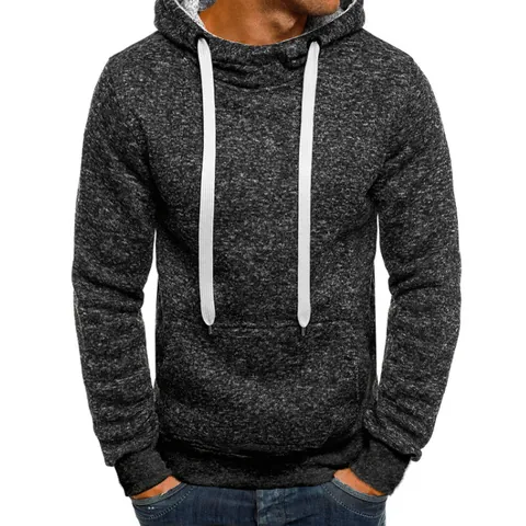 Damen Casual Heather Grey Pullover Hoodie Langarm Baumwollmischung Sweatshirt Mit Kängurutasche Kordelzug Herren Top