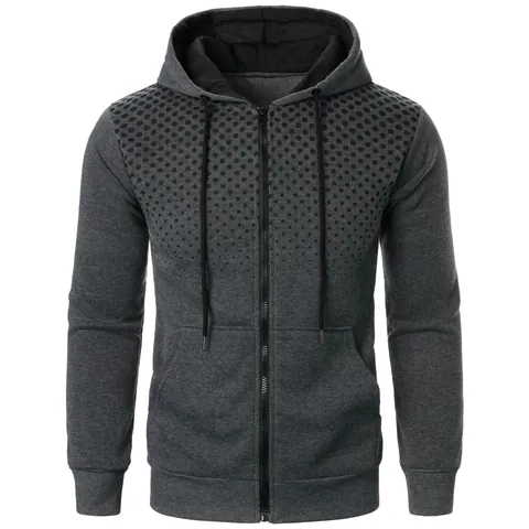 Sweat à Capuche Homme Décontracté Cardigan Avec Impression 3D Pois Dégradé Zip Complet Automne Hiver Sweat Jeunesse Veste