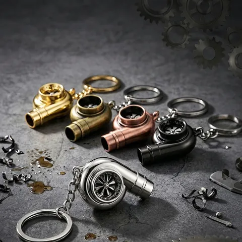 Llavero De Piezas De Coche Turbocompresor Turbina Cubo De Rueda Pistón Disco De Freno Aleación De Zinc Regalo Para Hombres