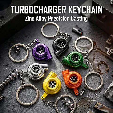 Llavero De Piezas De Coche Turbocompresor Turbina Cubo De Rueda Pistón Disco De Freno Aleación De Zinc Regalo Para Hombres