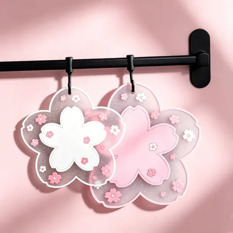 Sottobicchieri A Fiore Di Ciliegio PVC Resistente Al Calore Tovaglietta Antiscivolo Tappetino Da Tavolo Forma Floreale Stile Giapponese