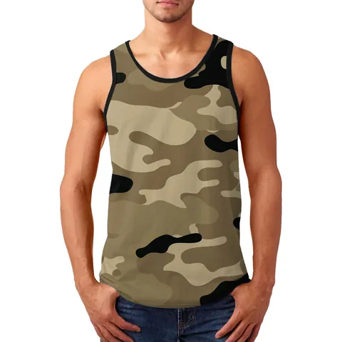 Débardeur Homme Décontracté à Graphique Mélange de Coton Sans Manches Sportif Gym Été Plage Streetwear Respirant