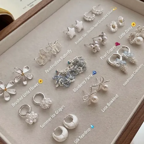 Nischendesign Kupfer Ohrstecker Mit 925 Sterlingsilber Ohrstecker-Stift Strass Künstliche Perle Wassertropfen Blumen Ohrringe Für Damen Alltag Schmuck