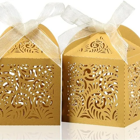 Lasergeschnittene Hochzeitsboxen Hohl Europäischer Stil Süßigkeiten Schokoladen Geschenkbox Perlmuttpapier Souvenir Etui Für Party Event Dekor
