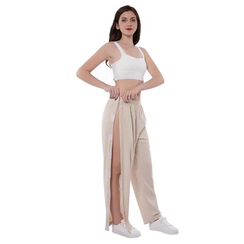 Women Post Surgery Nursing Pants Easy Wear Off For Fracture Paralyzed Patients Elastic Waist Hospital Patient Care Trousers
