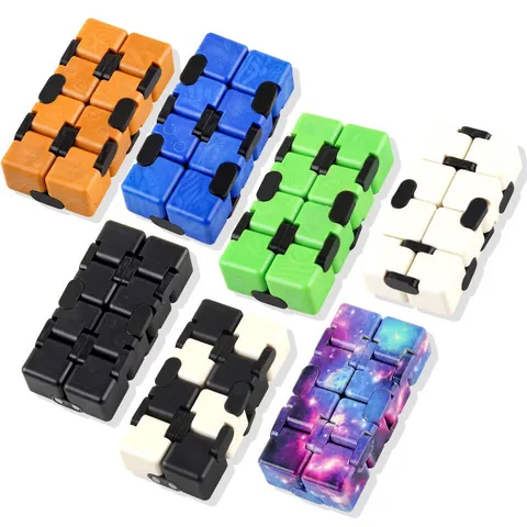 Infinity Cube Fidget Toy Stress Relief Anxiety Relief ABS Plastic Folding Hand Finger Sensory Toys Various Style Adults