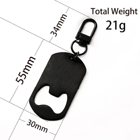 Roestvrij Staal Flesopener Sleutelhanger Geometrische Metalen Sleutelring Multifunctionele EDC Tool Draagbare Sleutelhanger Cadeau