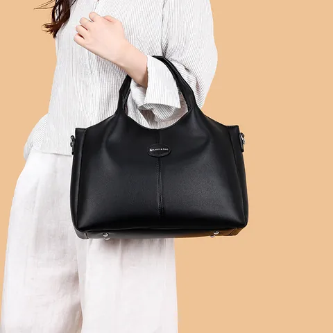 Bolso Tote de Mezclilla Patchwork para Mujer Casual Color de Contraste Bolso Bandolera con Correa de Hombro Ancha Ajustable