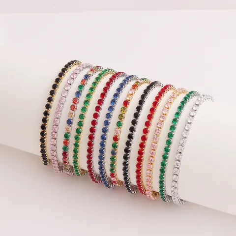 Elegante Bracciale Tennis Per Donna Zirconia Taglio Rotondo Intarsiato Oro Argento Placcato Bracciale In Lega Matrimonio Festa Gioielli Regalo