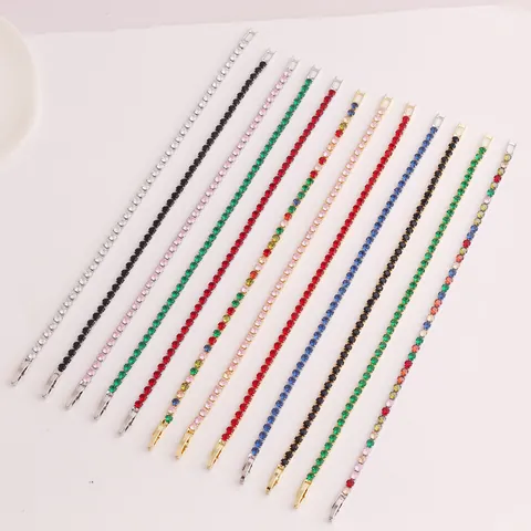 Elegante Bracciale Tennis Per Donna Zirconia Taglio Rotondo Intarsiato Oro Argento Placcato Bracciale In Lega Matrimonio Festa Gioielli Regalo