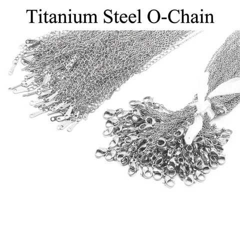 Edelstahl Halskette Kette Gold Silber Plattiert Glied O Kette Mit Karabinerverschluss DIY Schmuckherstellung Komponenten Zubehör