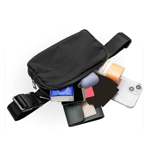 Minimalist Nylon Waist Bag For Women Men Waterproof Chest Bag With Adjustable Strap Casual Crossbody Sling Bag Outdoor Travel Phone Pouch