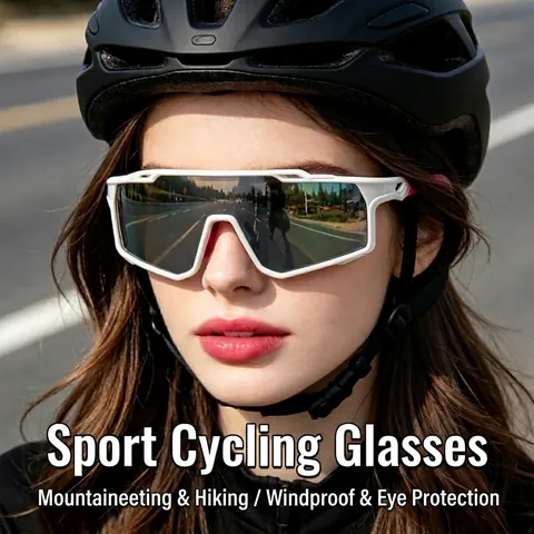 Professionele Wielren Zonnebril Sportbril UV400 Gepolariseerd Photochromic Groot Frame Winddicht Voor Heren Dames