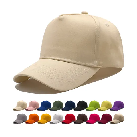 Gorra De Béisbol Puro Algodón Cinco Paneles Color Sólido Hebilla Metal Ajustable Visera Curva Deporte Exterior