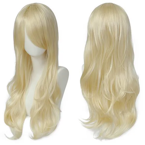 Peluca Cosplay Larga Rizada Fibra Sintetica De Alta Temperatura Resistente Al Calor Colorida Para Fiesta Halloween Mujeres