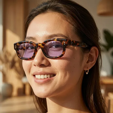 Retro Rectangular Sunglasses PC Frame AC Lens UV400 Protection Vintage Square Eyewear With Metal Rivets For Men Women