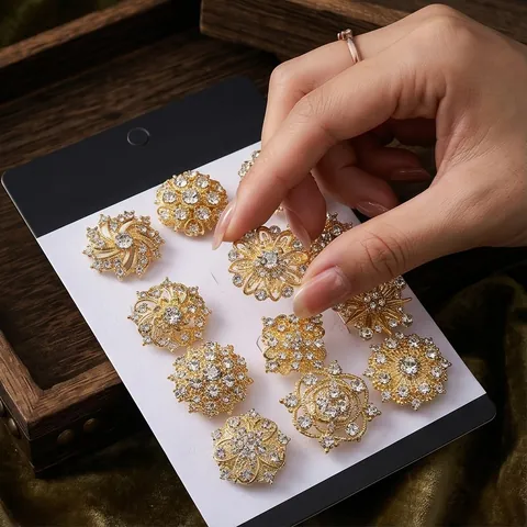 Vintage Zinklegierung Strass Blumen Brosche Set Für Damen Mode Künstliche Perle Tier Obst Pin Für Kleidung Dekoration