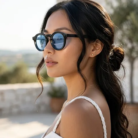 Occhiali Da Sole Rotondi Retro Protezione UV400 Montatura PC Lenti AC Moda Versatile Per Uomo Donna