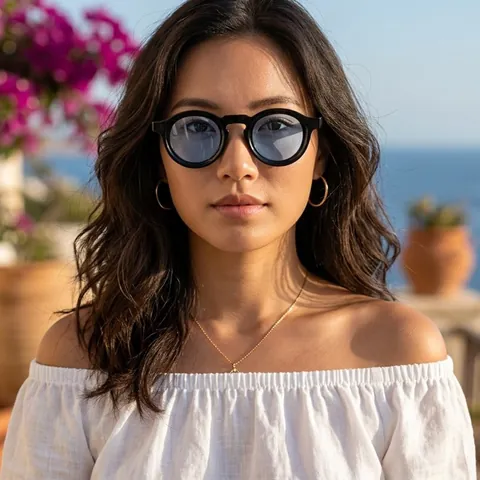 Occhiali Da Sole Rotondi Retro Protezione UV400 Montatura PC Lenti AC Moda Versatile Per Uomo Donna