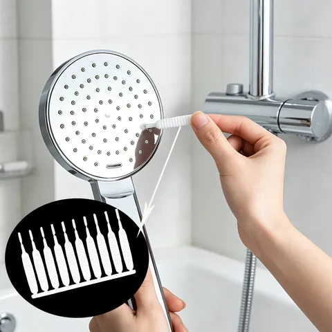Spazzola Pulizia Foro Soffione Doccia Anti-Intasamento Pulitore Ugello Piccoli Spazi Plastica Nylon Strumento Multifunzione