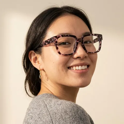 Fashion Square Frame Optical Glasses Anti Blue Light PC Frame Retro Plain Eyewear For Women Men