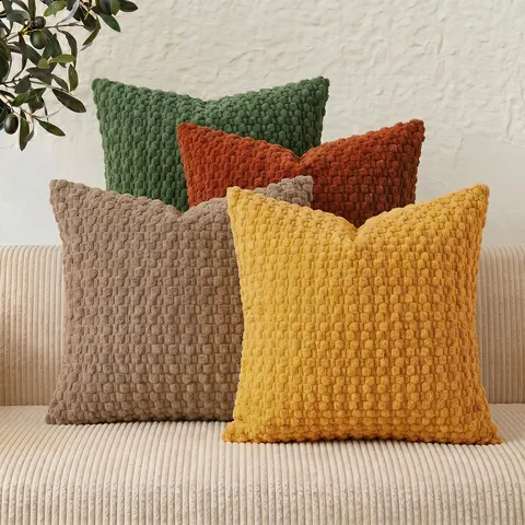 Dekoratives Wurfkissen Popcorn Textur Weicher Cord Kissenbezug Für Sofa Wohnzimmer Schlafzimmer Nordisches Modernes Design