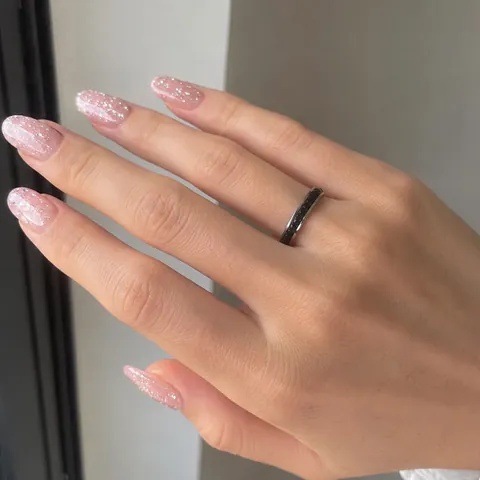 Stainless Steel Eternity Ring Colorful Rhinestone Inlaid Minimalist Slim Stackable Band Jewelry For Women