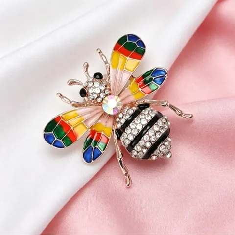 Elegante Spilla a Foglia con Künstliche Perle Lega Placcata Oro Design Traforato Con Strass Gioielli alla Moda per Donna Spille Banchetto