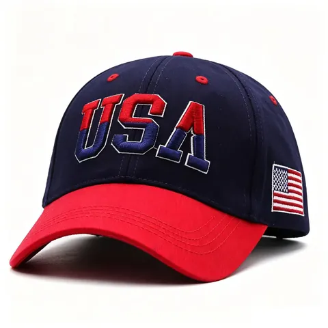 USA Flag Baseball Cap Cotton 3D Letter Embroidery Washed Vintage Adjustable Sun Hat Outdoor Sport Men Women