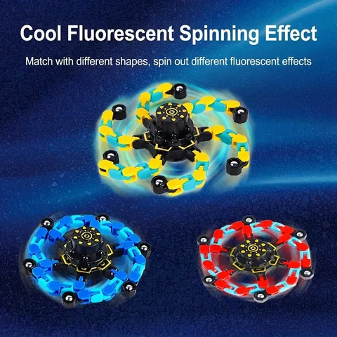 Fingertip Gyro Fidget Spinner Vervormbaar Mechanisch Robot Speelgoed Lichtgevend Plastic Stressverlichting Educatief Cadeau