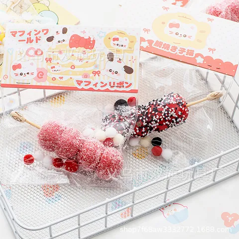 Creative Simulation Candied Haws Squeeze Toy Realistic Food TPR Squishy Stress Relief Toy Sensory Fidget Toy Office Desk Decoration