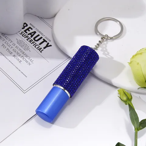 Vaporisateur de Parfum Portable Rechargeable 5ml Avec Coque en Strass Cristal Porte-clés en Métal pour Cadeau Femme Voyage