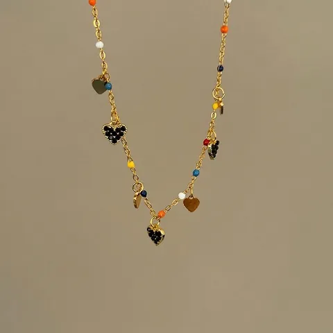 Süßes Buntes Herz Fußkettchen Für Damen Legierung Strass Koreanischer Stil Mode Herz Anhänger Verstellbare Fußkette Schmuck
