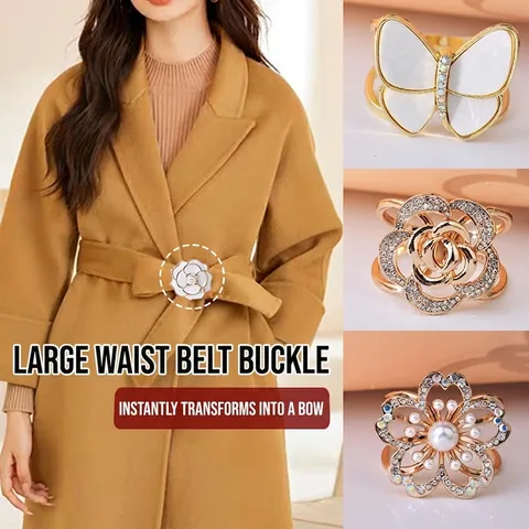 Anneau de Foulard en Alliage Strass Forme Rose Mode Coréenne Boucle de Ceinture Perle Artificielle Bijoux Femme Élégante